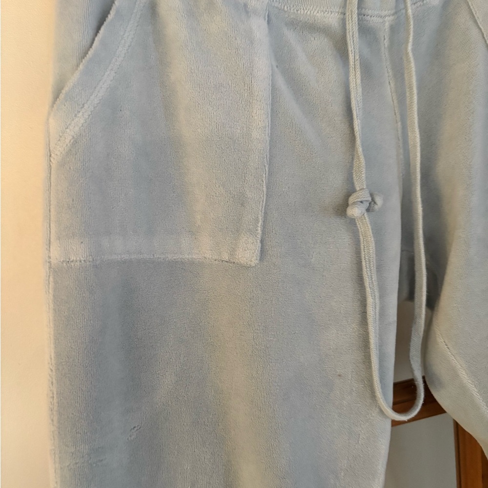 Juicy Couture Light Blue Terry cloth Sweatpants size Medium - Picture 4 of 5